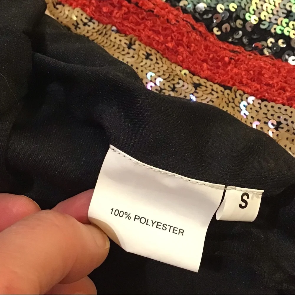 TFNC London sequin party holiday mini skirt size S - Picture 6 of 10